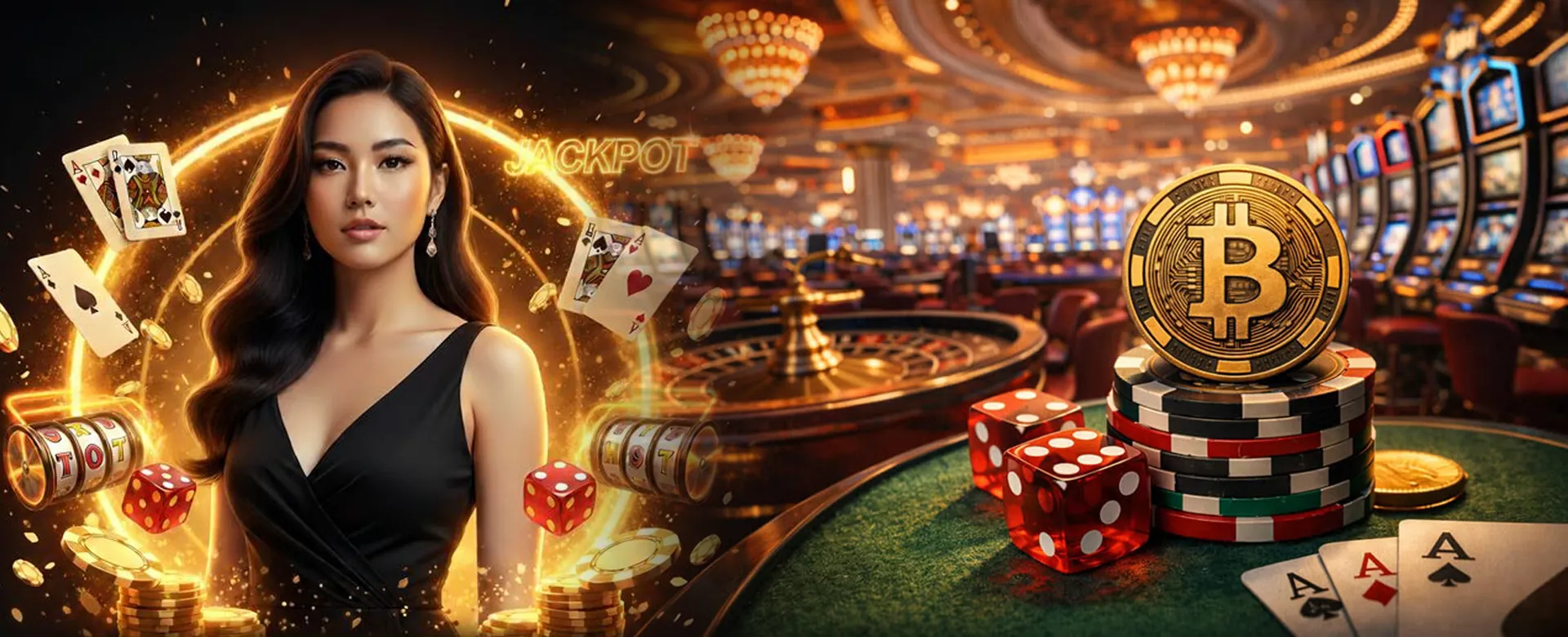 Vibrant 8k8 Slot Casino background with slot machines and winning symbols
